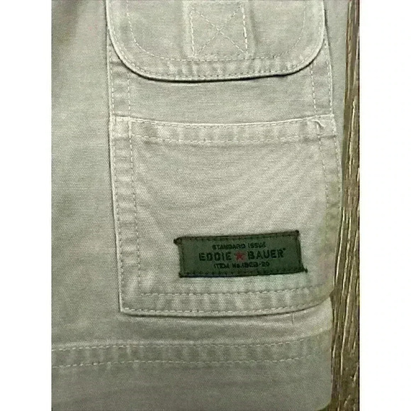 Eddie Bauer Shorts Mens 40 Khaki Tan Field Short Legend Cargo Pockets Cotton - Picture 7 of 9